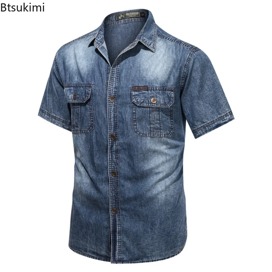 Jeans Shirt Fashion For Men - 2026 New Men's Denim Shirts Spring