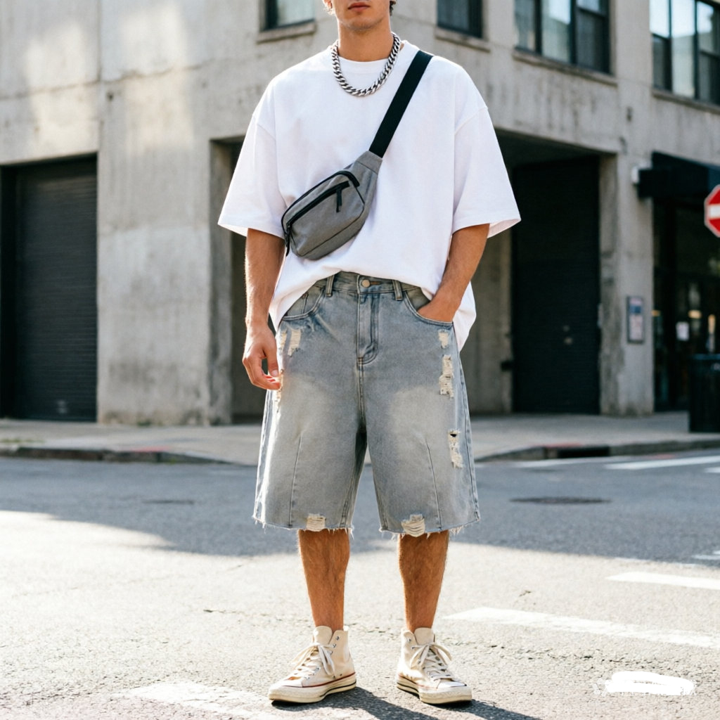 Men'S Fashion Jeans - Summer Men's Casual Jeans Shorts Loose