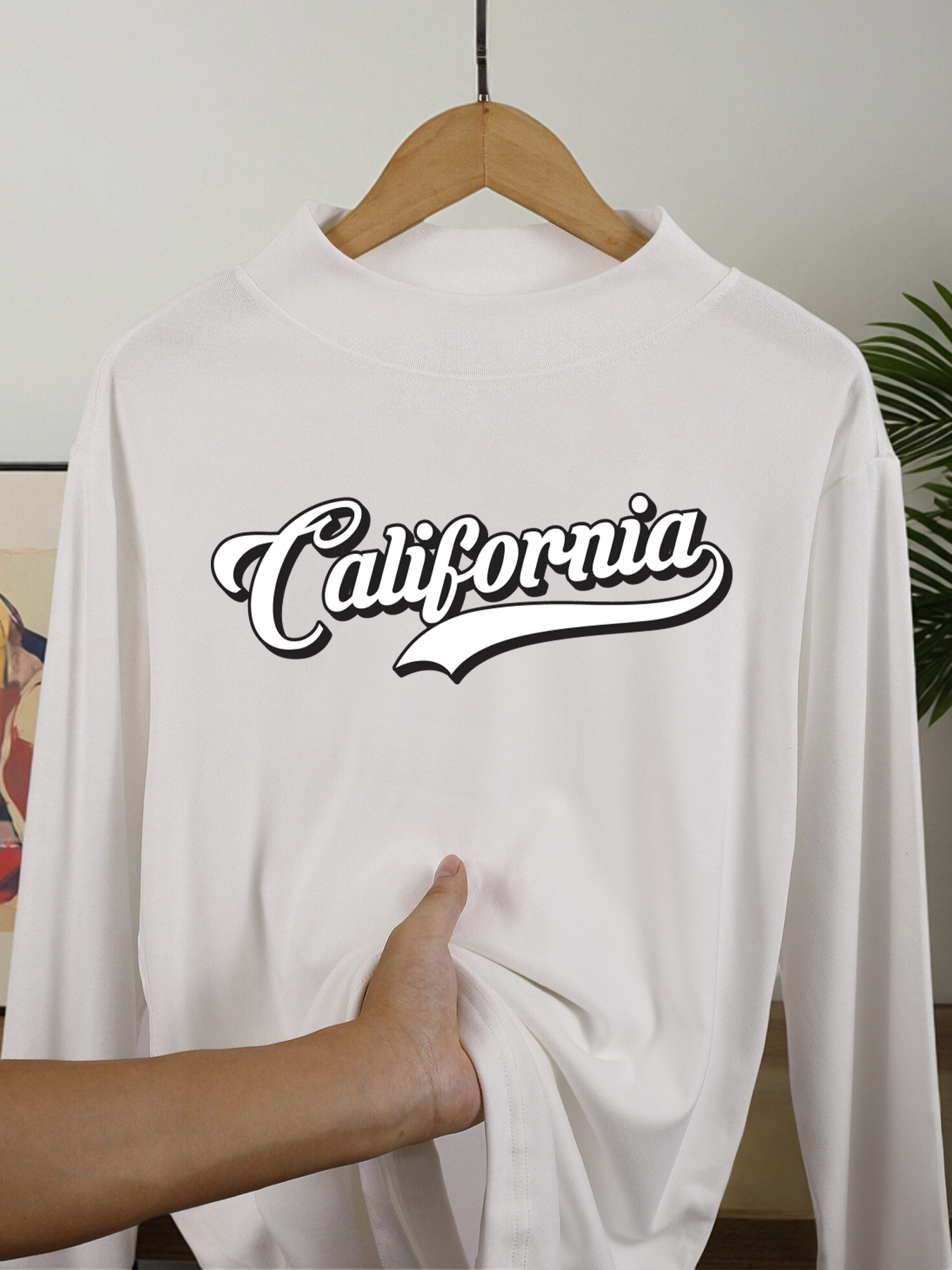 Mens Fashion Clothes - California Art Letter Printing Man Long