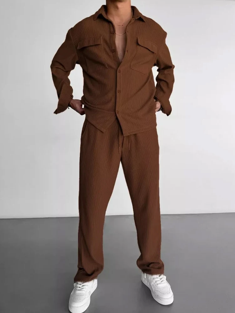 Corduroy Jacket Men - 2025 Spring Casual Mens Two Piece