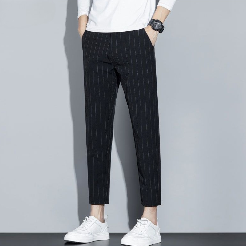 Men'S Fashion Reviews - Straight Striped Man 9 Cropped Suits