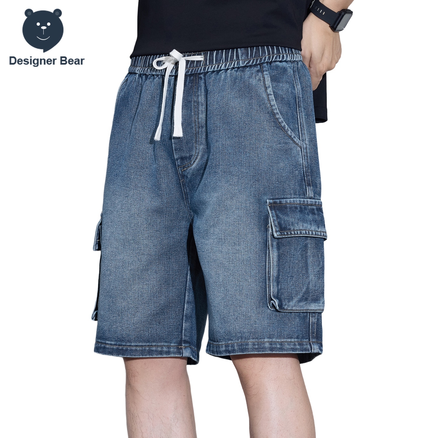 Men'S Fashion Jeans - Men's Multi-Pocket Cargo Denim Shorts Summer