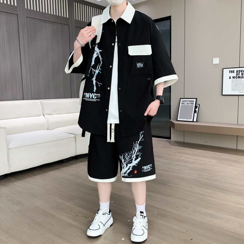 Mens Fashion Casual 2026 - Shirt+shorts 2026 Summer New style Men's