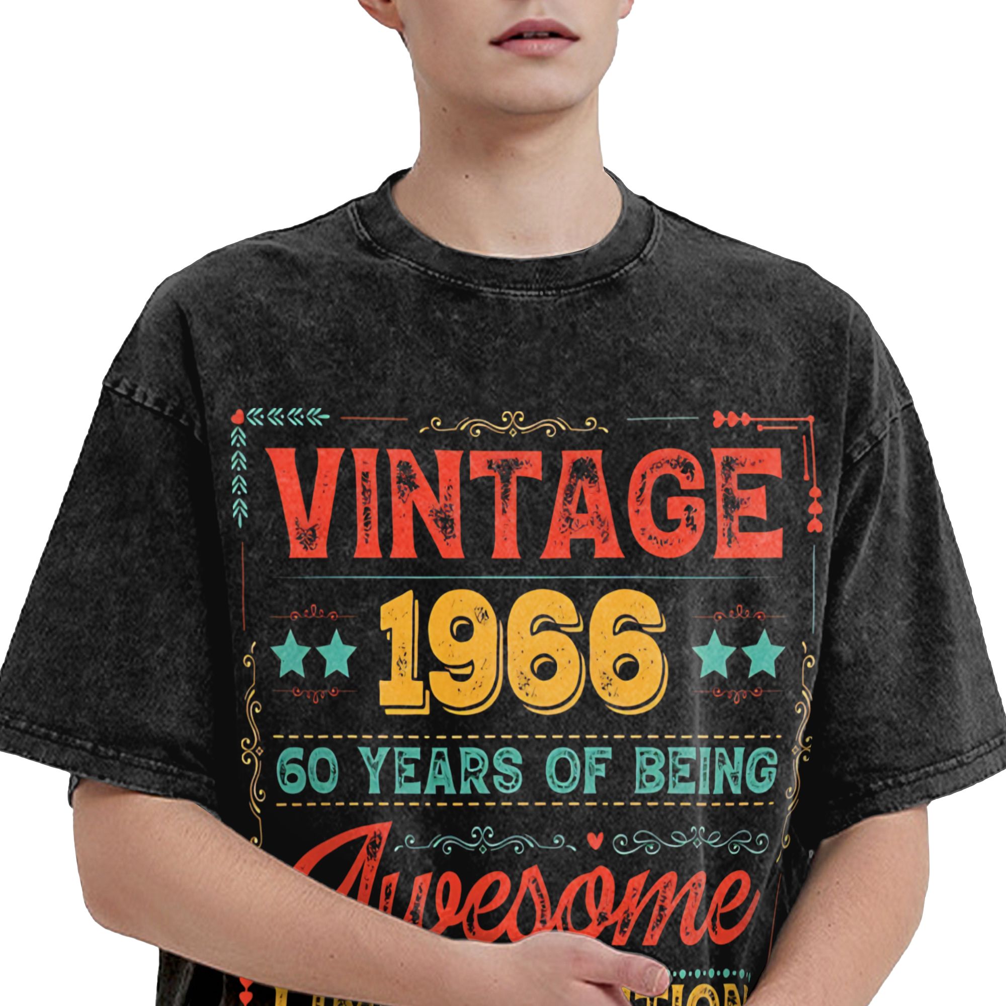 Washed T Shirts Vintage 1966 6 - Men'S Fashion For 60 Year Old review and price