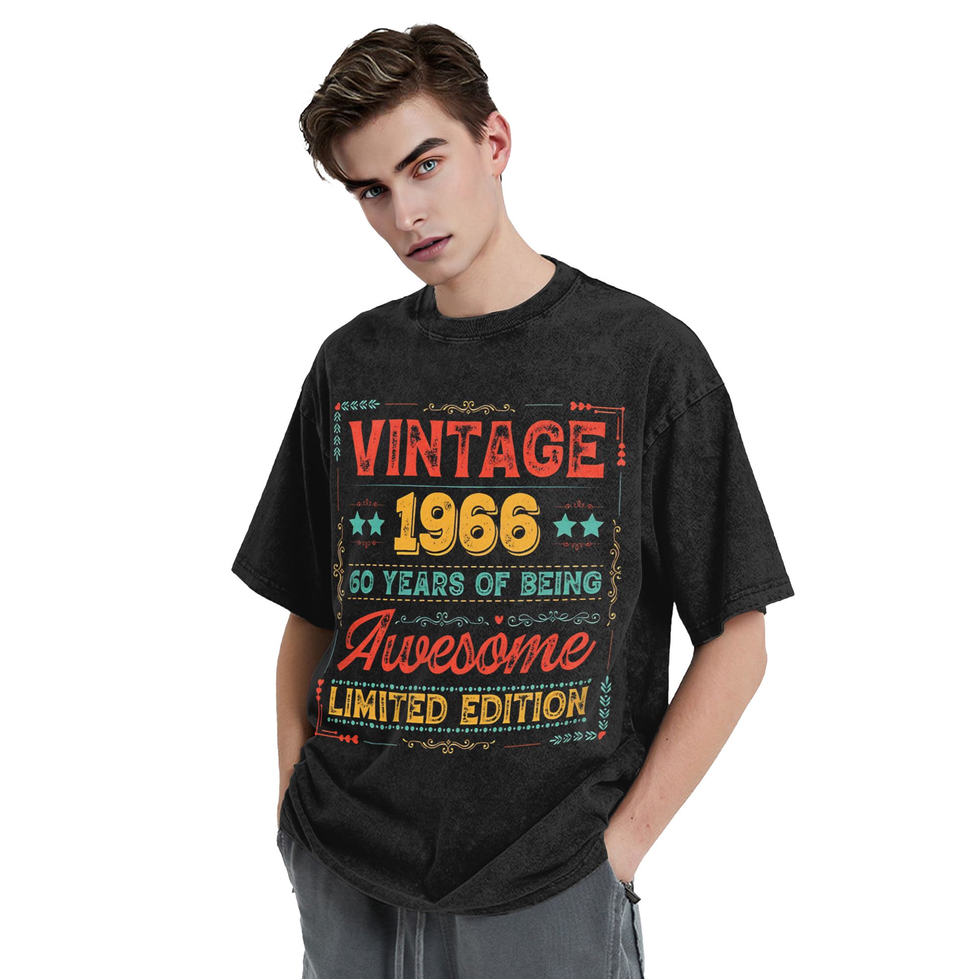 Washed T Shirts Vintage 1966 6 - Men'S Fashion For 60 Year Old review and price