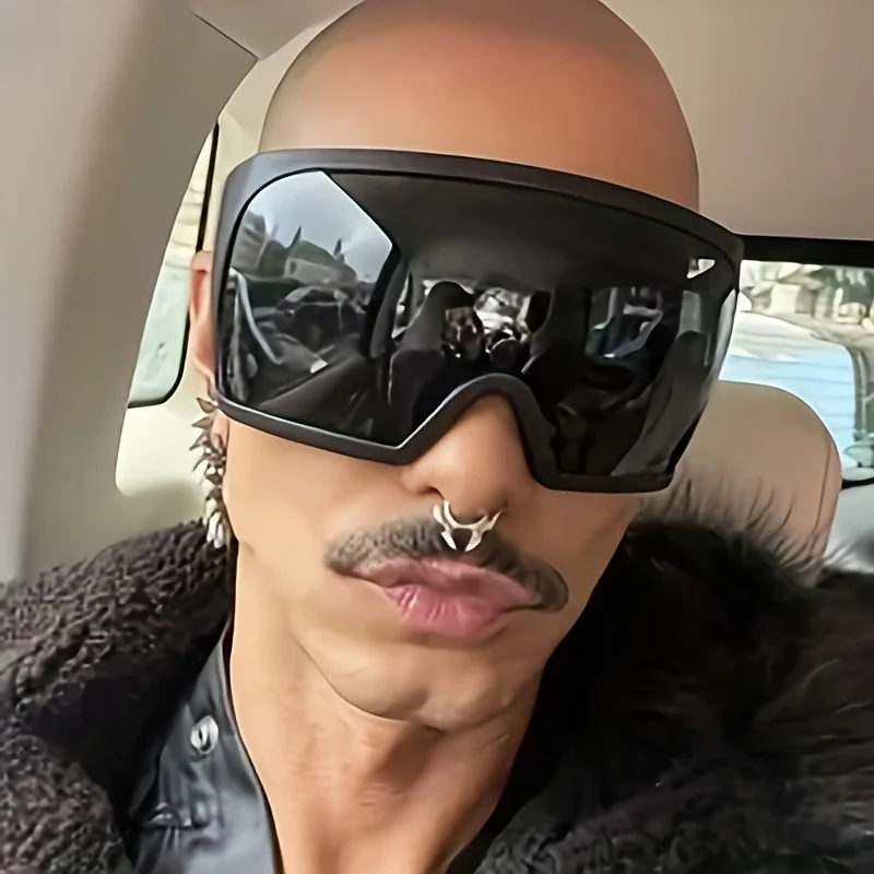 Oversized Sunglasses Men Wrap  - Men'S Fashion Xxl review and price