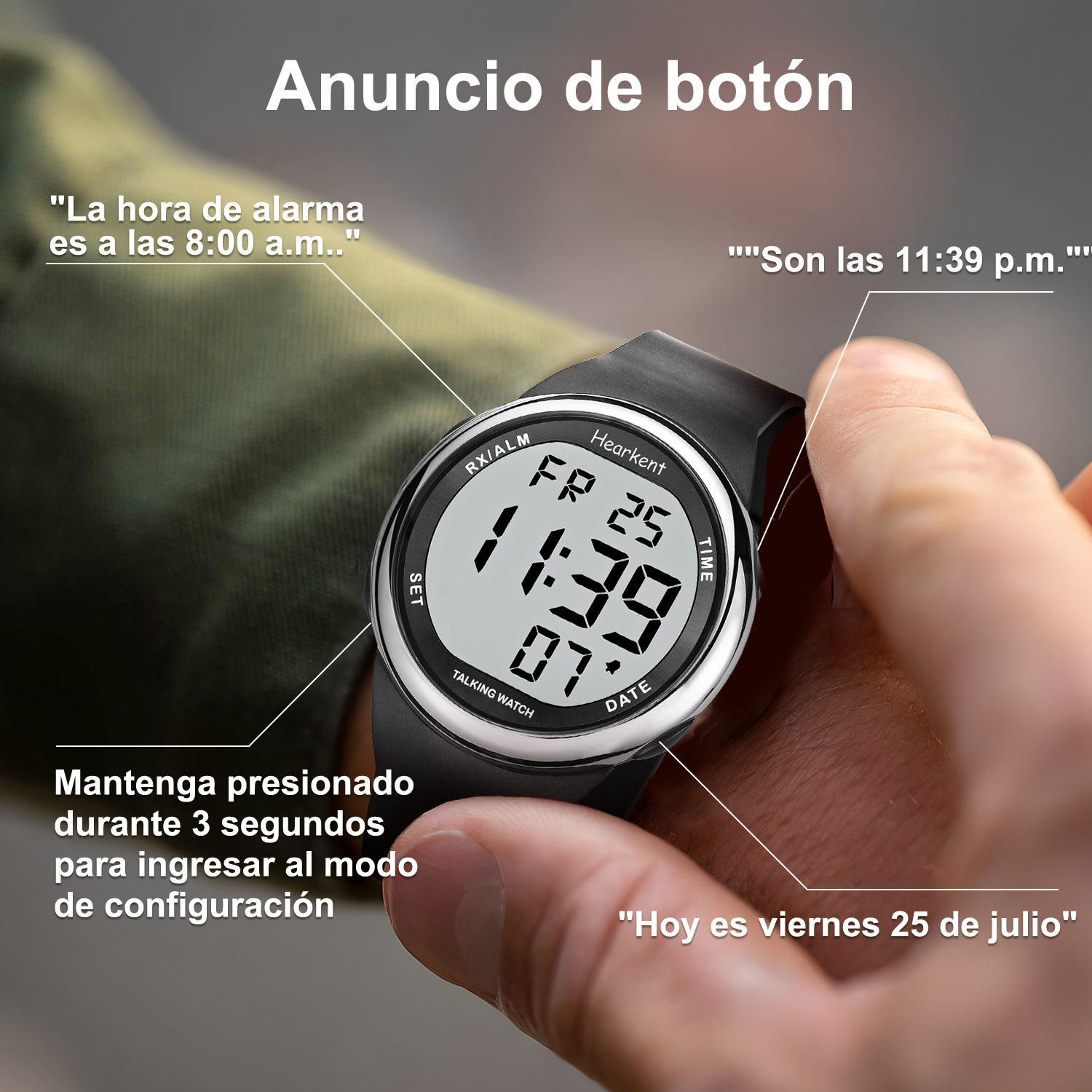 Hearkent Spanish Talking Watch - Men'S Fashion For 60 Year Old review and price