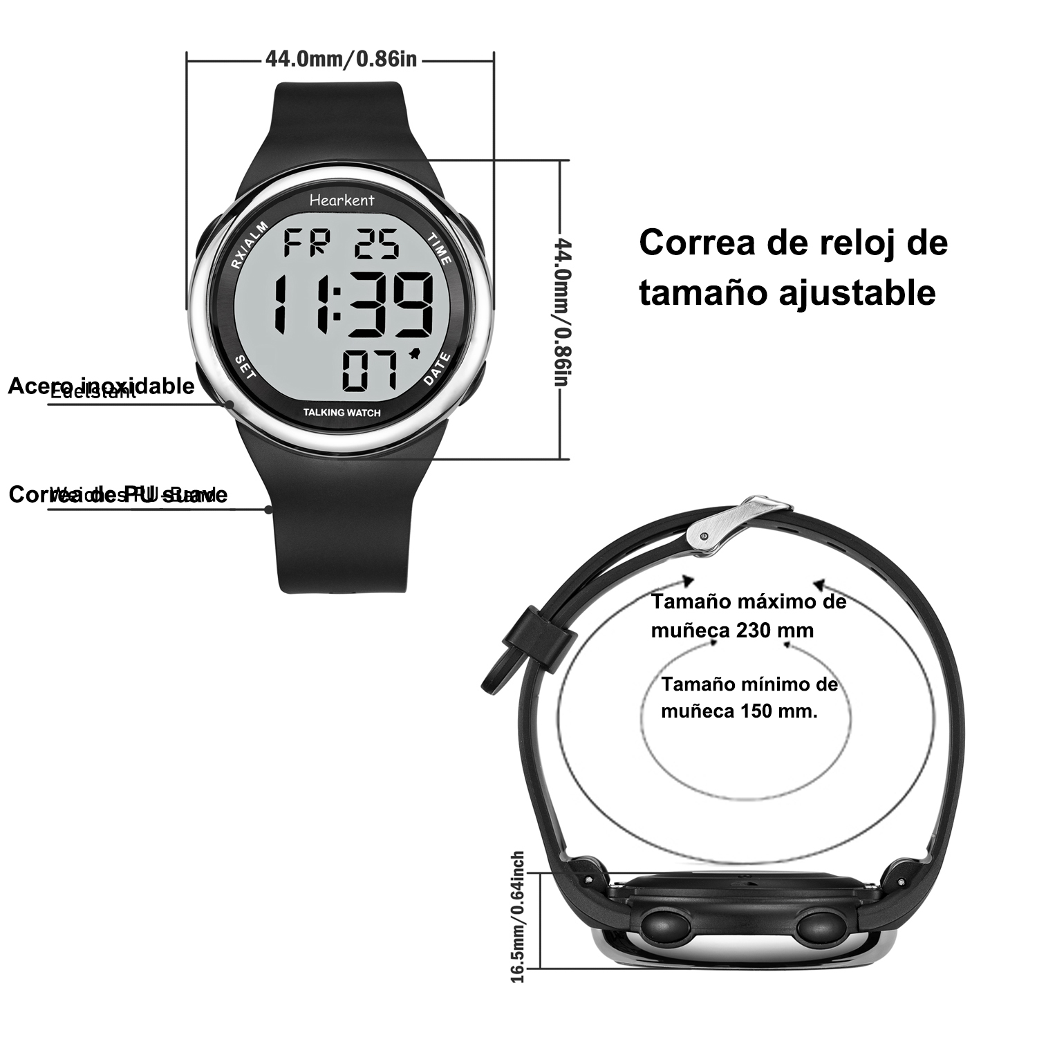 Hearkent Spanish Talking Watch - Men'S Fashion For 60 Year Old review and price