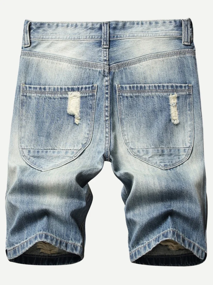 Retro Ripped Men's Denim Short - Men'S Fashion Jeans review and price