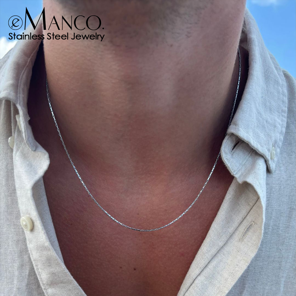 eManco New Wire Chain Necklace - Men'S Fashion For 60 Year Old review and price