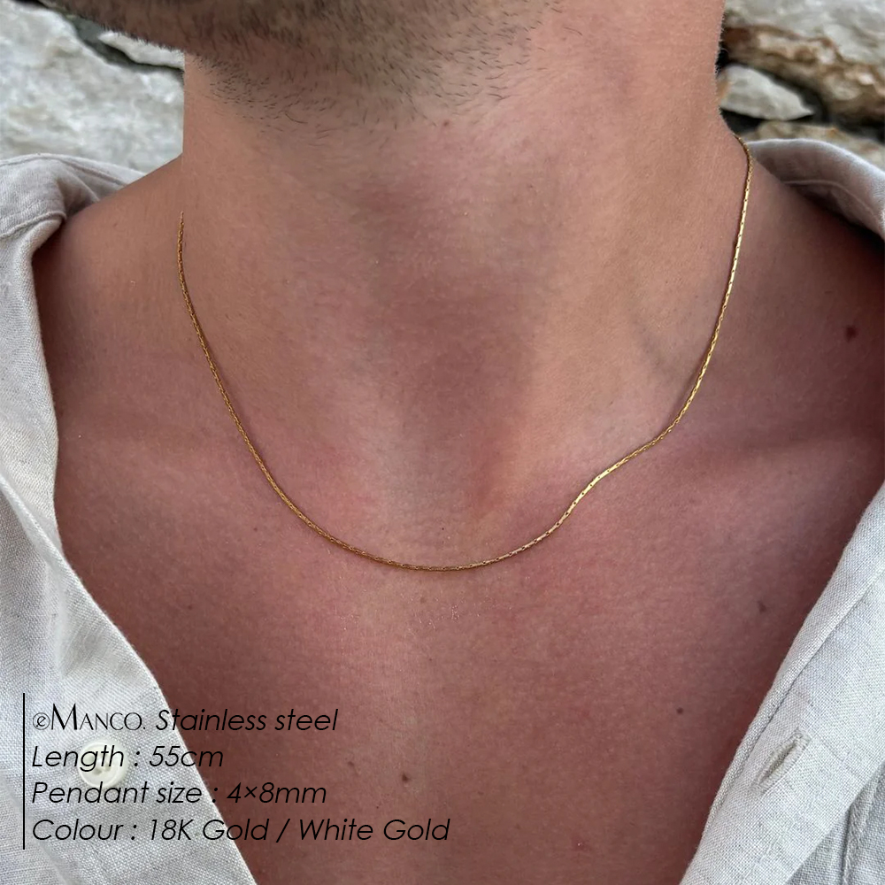 eManco New Wire Chain Necklace - Men'S Fashion For 60 Year Old review and price