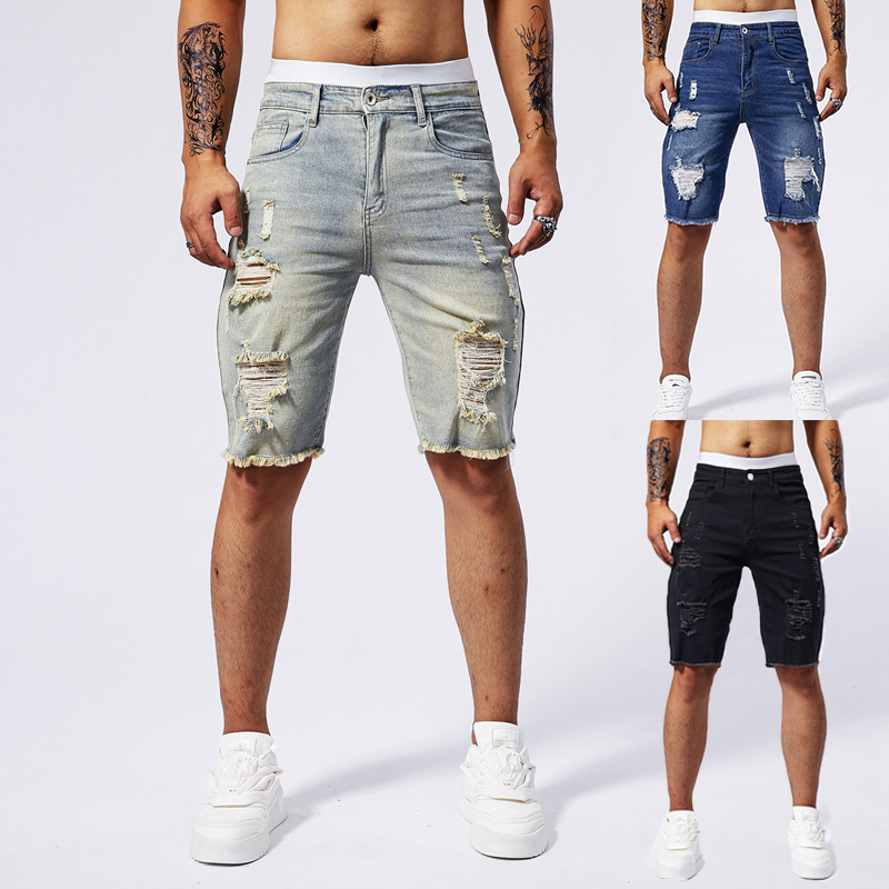 2025 Summer New Men's Ripped D - Mens Fashion Denim review and price