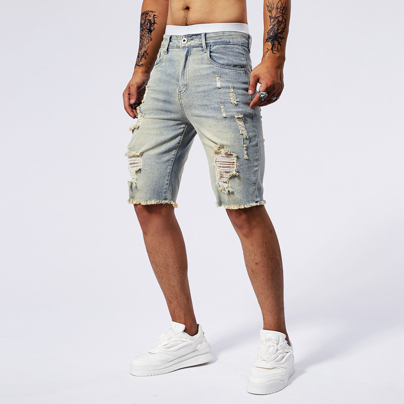 2025 Summer New Men's Ripped D - Mens Fashion Denim review and price
