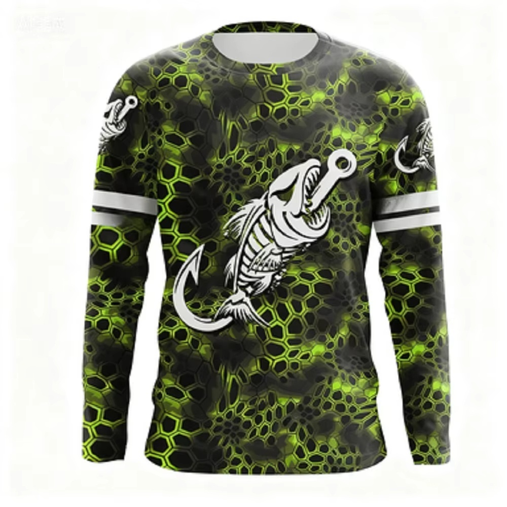 Fashionable Bass Pattern Crew  - Mens Fashion Clothes review and price