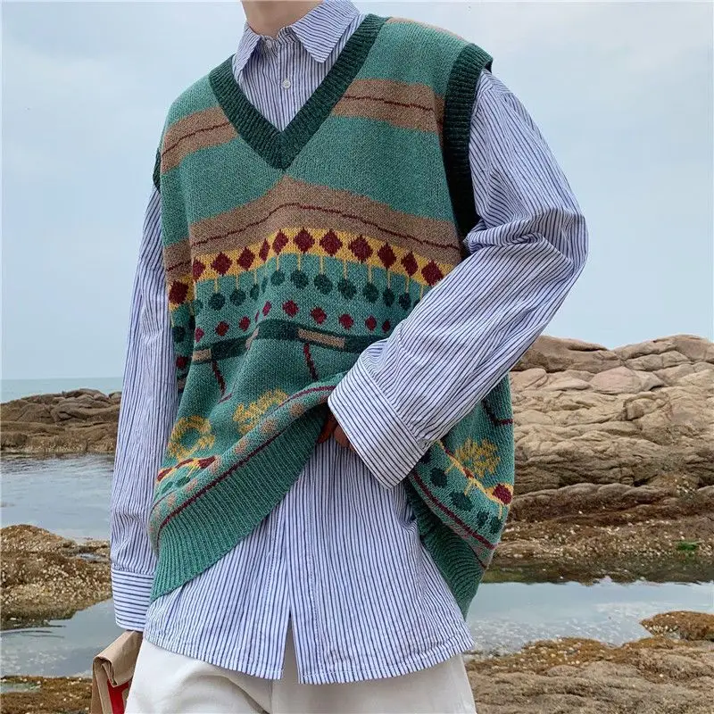 Waistcoat Korean Fashion Knit  - Men'S Fashion Reviews review and price
