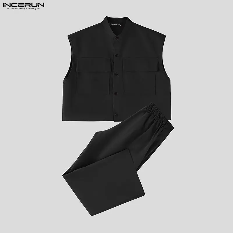 INCERUN Men Sets Solid Sleevel - Mens Fashion Casual 2026 review and price