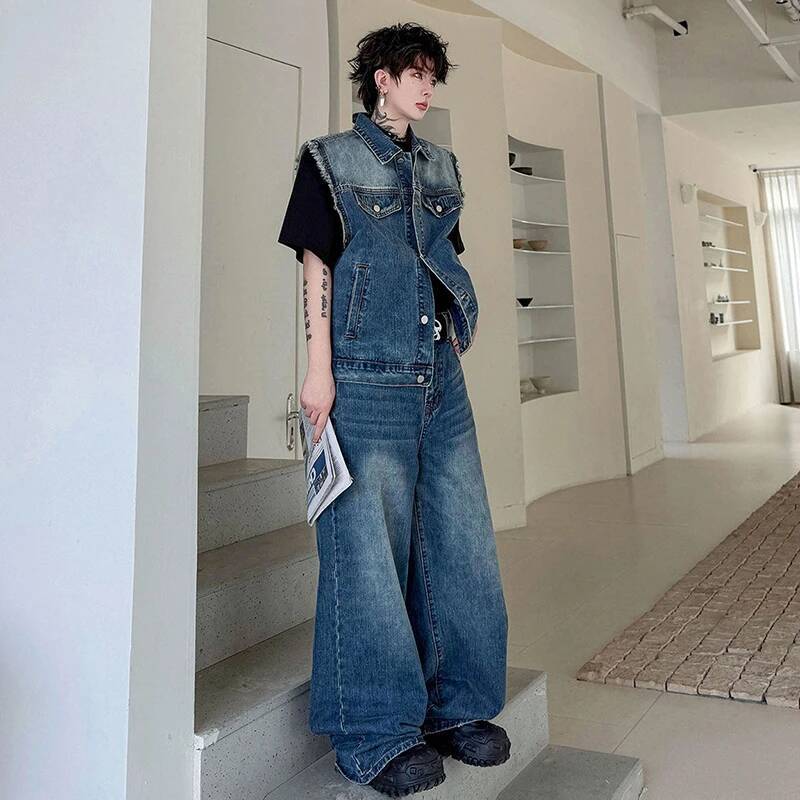 LUZHEN 2026 Summer Denim Two-p - Mens Fashion Casual 2026 review and price