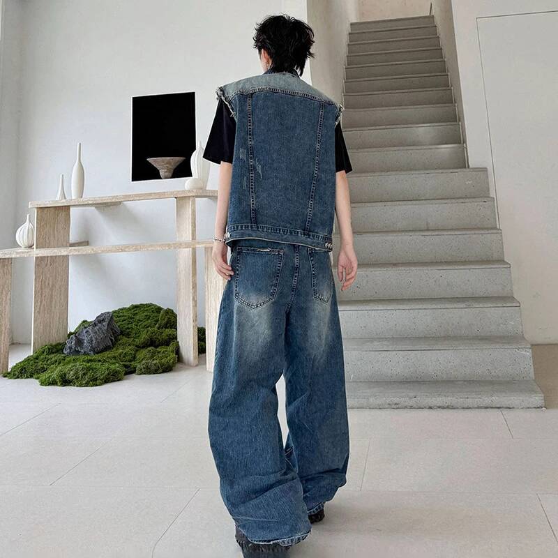 LUZHEN 2026 Summer Denim Two-p - Mens Fashion Casual 2026 review and price