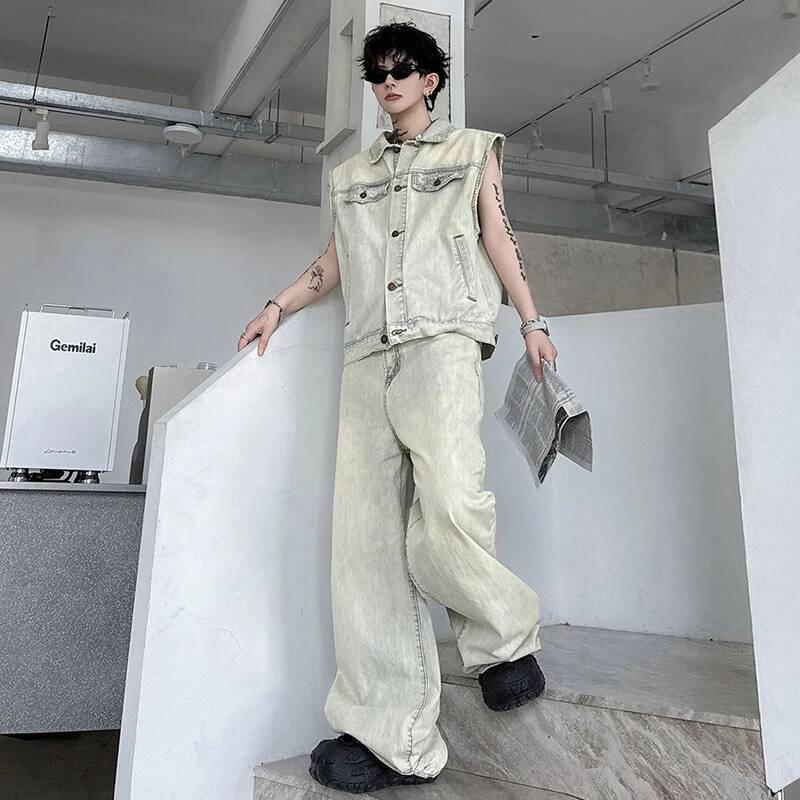 LUZHEN 2026 Summer Denim Two-p - Mens Fashion Casual 2026 review and price