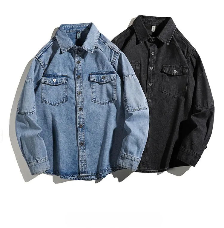 Streetwear Mens Denim Shirts F - Jeans Shirt Fashion For Men review and price