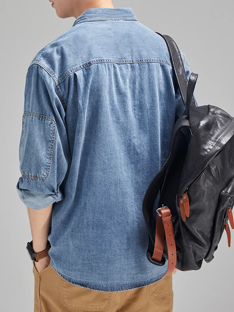 Streetwear Mens Denim Shirts F - Jeans Shirt Fashion For Men review and price
