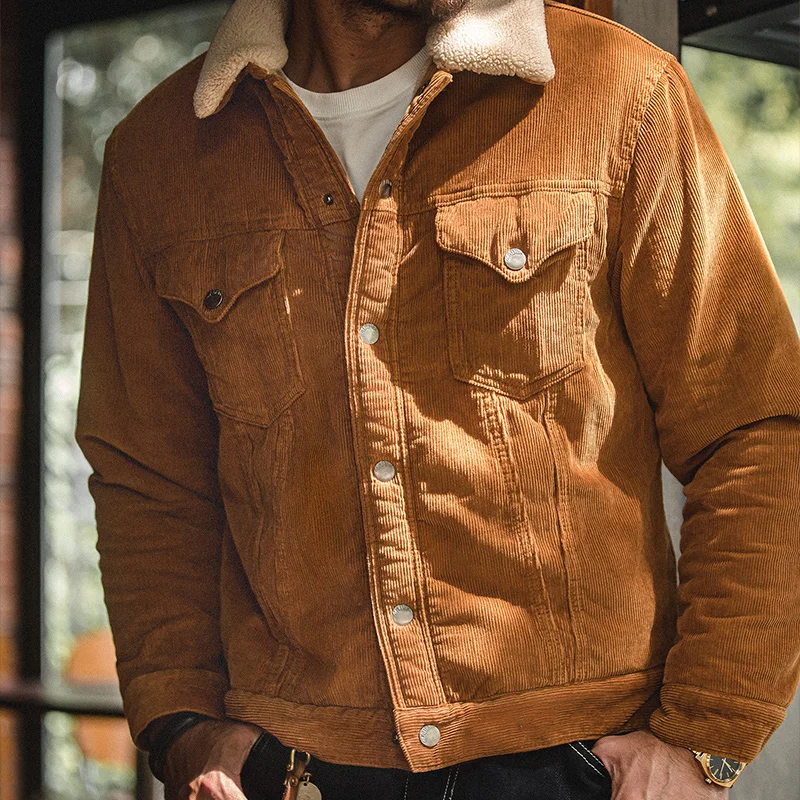 Maden Vintage Men's Faux Sherp - Corduroy Jacket Men review and price