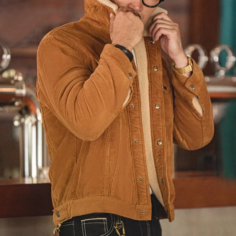 Maden Vintage Men's Faux Sherp - Corduroy Jacket Men review and price