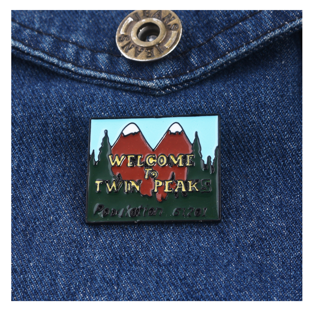 Twin Peaks Enamel Badge Brooch - Jeans Shirt Fashion For Men review and price