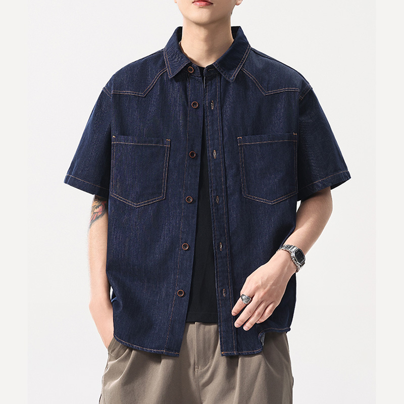 Summer Lightweight Thin Denim  - Jeans Shirt Fashion For Men review and price