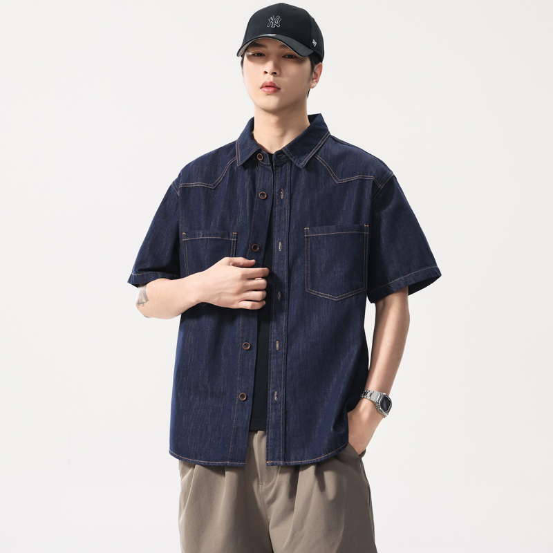 Summer Lightweight Thin Denim  - Jeans Shirt Fashion For Men review and price