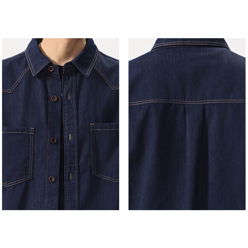 Summer Lightweight Thin Denim  - Jeans Shirt Fashion For Men review and price