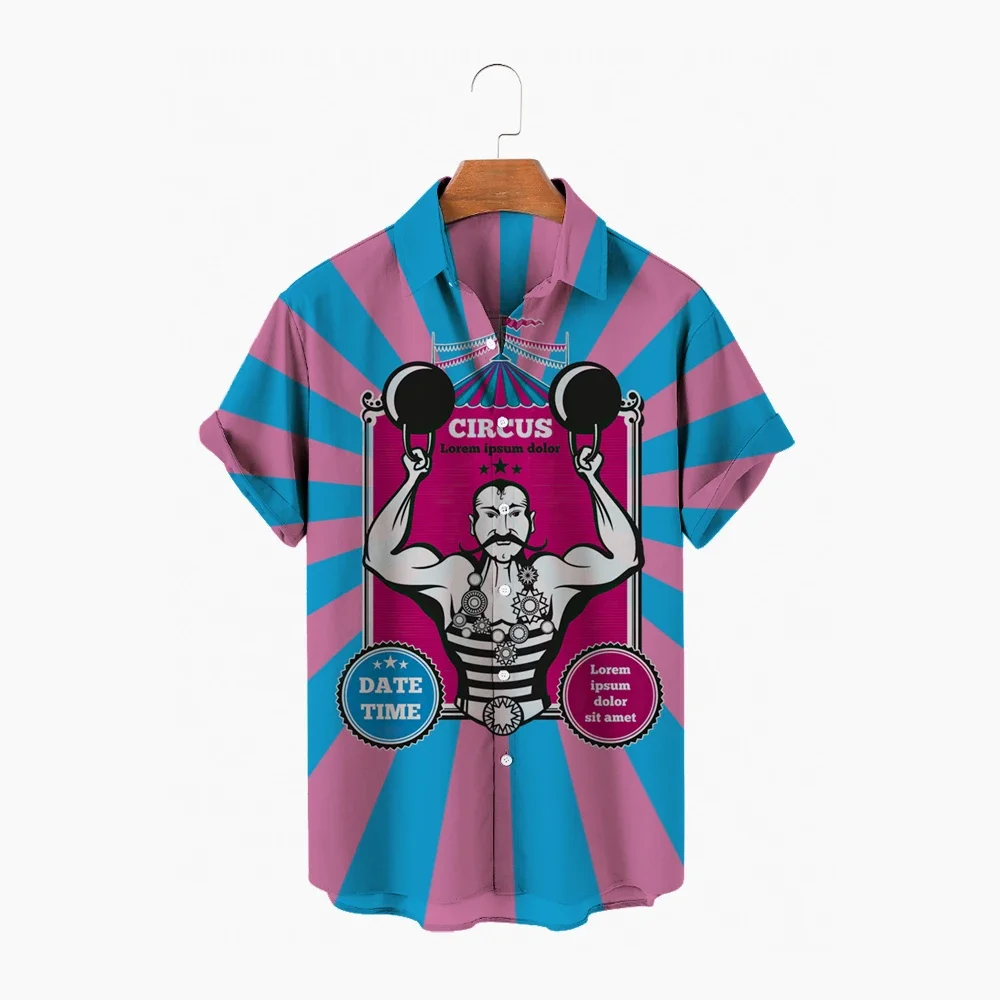Circus Clown Hawaiian Fashion  - Jeans Shirt Fashion For Men review and price
